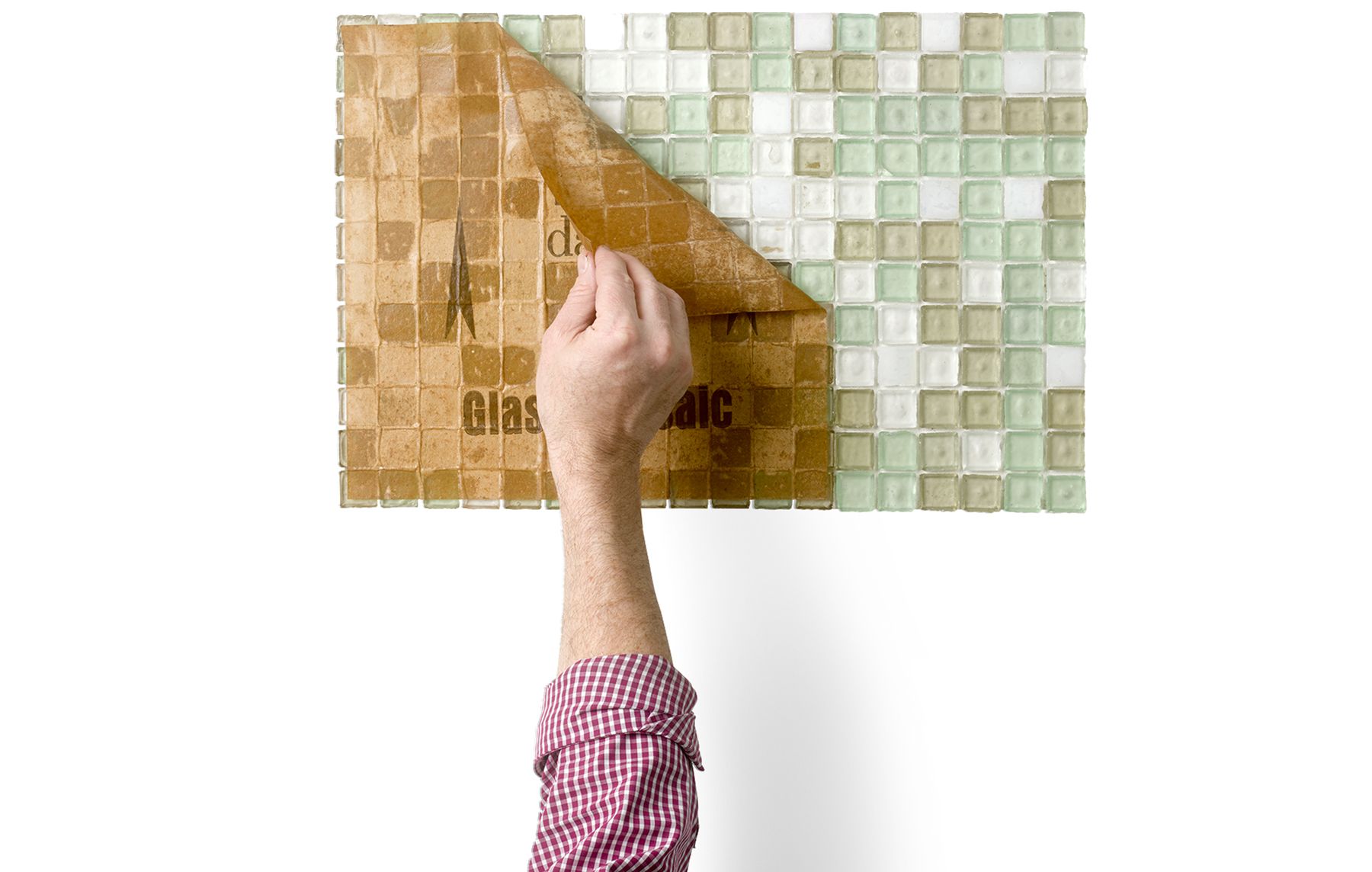 Removing The Paper Backing From Mosaic Tiles